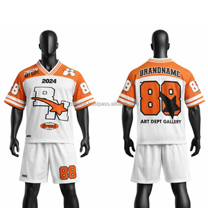Maillots de football américain personnalisés pour adultes - Meilleures ventes, confortables, manches courtes, 100% polyester - Product Image 2