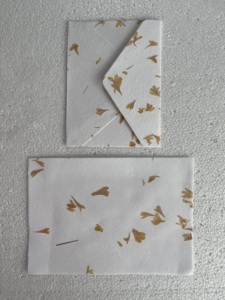 Custom Made Origami <b>Cardboard</b> Crafts-Delicate Flower Petal Mottled Textured Eco-Friendly Letterpress Printed DIY Art - Product Image 3