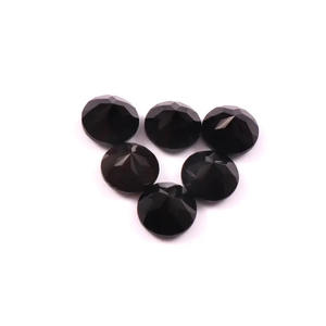 Piedras Preciosas Sueltas de Ónix Negro Natural de 14 mm, Corte Redondo Facetado, Calidad AAA++, Certificadas por Terceros para la Fabricación de Joyas - Lote al por Mayor - Product Image 2