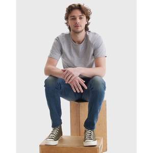 Camiseta de algodón para hombre, camiseta de Color sólido, Camiseta básica informal con cuello redondo para hombre, camisetas clásicas de alta calidad para hombre - Product Image 2