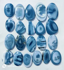 أوبال أزرق حجر كابوشون أوبال طبيعي أحجار كريمة لصنع الأحجار المجوهرات أوبال أزرق فضفاض حجر مورِّد بالجملة