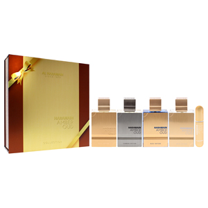 Al Haramain Amber Oud Collection Unisex 4 pz Set regalo 4X2oz EDP Spray in tonalità di carbonio bianco Bleu oro - Product Image 3