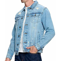 Nefes Alabilen Kışlık Günlük Hip Hop Erkek Kot Ceket Cepli Yüksek Kalite Özel Moda Düğmeli Düz Polyester/Pamuk Örme