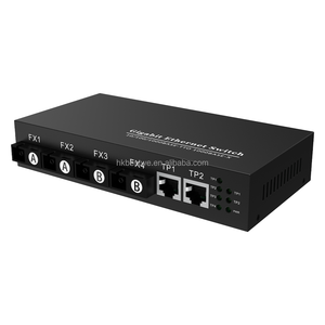 Convertidor de Medios de Fibra Óptica 10/100/1000M, 4 Puertos SC, 2 Puertos Gigabit RJ45, Monomodo, Monofibra, Convertidor de Medios Ethernet Óptico - Product Image 4