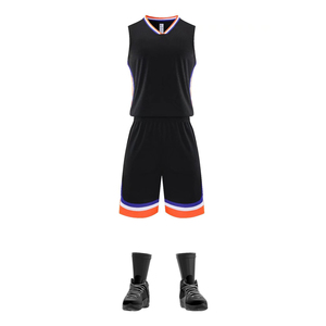 Ensemble d'uniformes de basketball sur mesure grande taille, respirant, séchage rapide, antibactérien, 100 % polyester, vêtements de sport, couleurs et logos personnalisés - Product Image 3