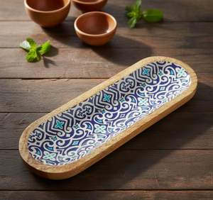 Bandeja de Servir Vintage, Utensilios de Cocina de Madera, Diseño de Adhesivos Antiguos, Organizadores Disponibles a un Precio Razonable y Más Bajo - Product Image 1