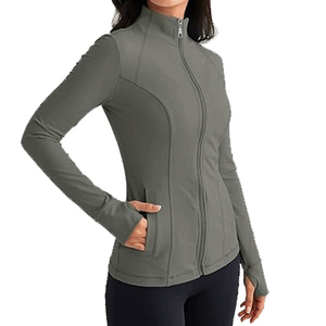 High Quality Women Plus Size Yoga <b>Jacket</b> Full Zipper Breathable Quick Dry Seamless Four-Way Stretch Lightweight <b>Gym</b> <b>Jackets</b> - Product Image 4