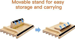 Ensemble de 2 supports à dominos, plateaux en bois pour dominos, organisateur pour le train mexicain et autres jeux de dominos, 10 x 5,5 x 0,79 pouces - Product Image 5