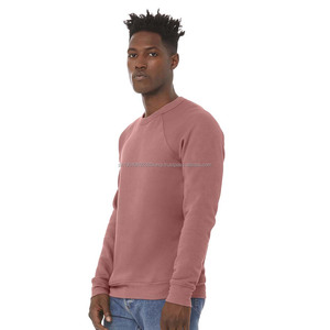 Bella Canvas logotipo personalizado polar 100% algodón sudadera bordada suelta ajuste personalizado invierno raglán sudadera - Product Image 5