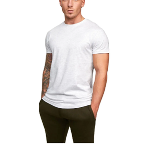 Camiseta ajustada de color blanco liso para hombre a la venta a precio de fábrica equipo para hombre, camisetas a granel de fitness camisetas de moda para hombre - Product Image 1
