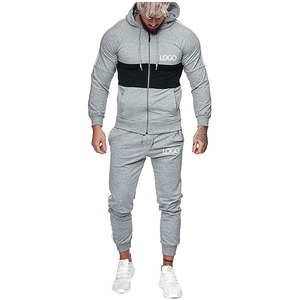 Conjunto deportivo informal de poliéster para hombre, chaqueta con cremallera extragrande y pantalones deportivos de secado rápido y transpirables - Product Image 6
