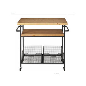 Carrito chapado en oro de aspecto elegante, diseño de lujo a la moda, forma rectangular, parte superior de cristal, carrito para servir alimentos y bebidas - Product Image 5