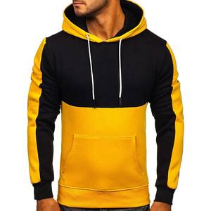 Respirant en gros moelleux polaire 100% coton couleur bloc à capuche poche personnalisée poids lourd hiver épais chaud solide Ninja - Product Image 5