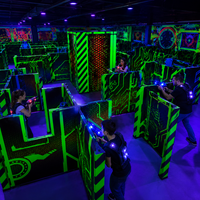 Sistema de Arena de Laser Tag Comercial Personalizado, Equipo de Juego de Disparos Multijugador para Interiores, para Parques de Diversiones y FEC
