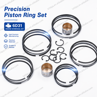 Kit de chemises de cylindre ME012858 6D31, ensemble de chemises de cylindre, piston et segments de piston pour kit de révision et de reconstruction de moteur d'excavatrice, pièces de rechange