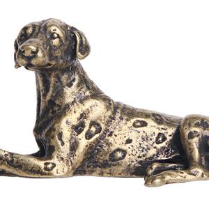 Laiton assis Antique chien Sculpture Portable à la main en Bronze massif chien Figurine décorative pièce maîtresse en gros - Product Image 3