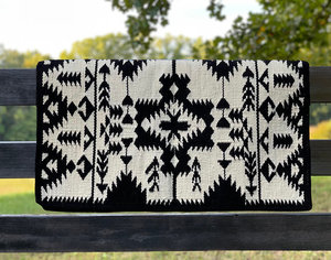 Western Show Horse Saddle Blanket Diseño de Nueva Zelanda Manta de sillín de lana hecha a mano Top Wool Saddle Pad Size - Product Image 4