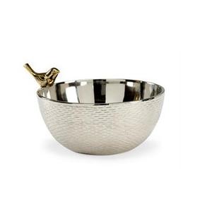 Precio directo de fábrica, acabado martillado, oro, plata, cuenco grande para servir, vajilla de Metal duradera para el hogar, Hotel, restaurante, fiesta - Product Image 5