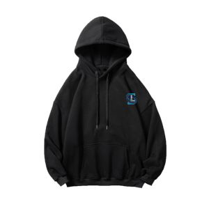 Sudadera de mujer con cuello redondo gris de diseño personalizado, puños acanalados, sudaderas con capucha de gimnasio para mujer - Product Image 3