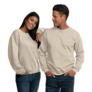 Sweatshirts à col rond pour hommes 100% coton hiver couleur unie thermique manches longues décontracté basiques à capuche - Product Image 4