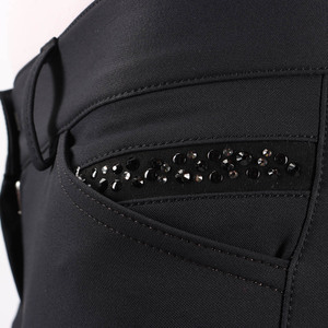 Pantalones de equitación de cintura alta, parche de rodilla de asiento completo, pantalones ecuestres de compresión personalizados al por mayor, Jodhpurs para mujeres y niños - Product Image 6