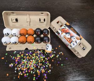 Cascaregg Huevos de Confeti de Halloween, Cascarones de Huevo Real, Confeti de Papel Ecológico Colorido para la Diversión en Fiestas - Product Image 1