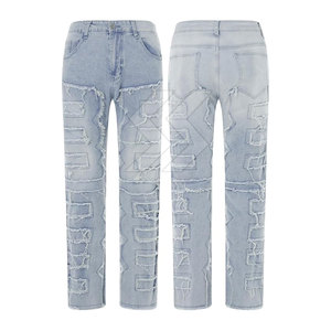Pantalons empilés sur mesure pour hommes, pantalons pour hommes respirants Offre Spéciale au design unique et lavés, vente en gros - Product Image 6
