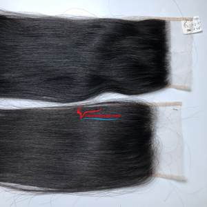 Extensiones de cabello con cierre de encaje liso Natural de tendencia caliente 100% cabello humano vietnamita de alta calidad sin desprendimiento sin enredos - Product Image 1