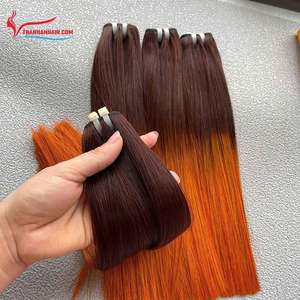 100% extension de cheveux humains vietnamiens haut os de cheveux vierges couleur droite prêt à expédier super double dessiné 12 pouces - Product Image 4