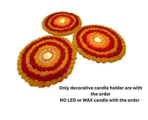 Candelabro de Rangoli Floral indio hecho a mano para Diwali Navratri, decoración de templo de boda, alfombrilla decorativa para entrada, regalo festivo - Product Image 3