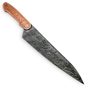 มีดเชฟเหล็กดามัสกัสสืออาชีพด้ามจับโลหะทองแดงคมมีดทำครัวคุณภาพระดับพรีเมียมสั่งทำ - Product Image 5