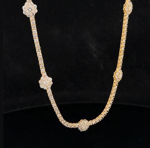 Collier de tennis en diamant en or 14 carats, collier de tennis en diamant de laboratoire de 3mm, cadeau de demoiselle d'honneur, cadeau d'anniversaire pour elle - Product Image 2