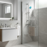Ensemble de douche moderne haute pression WEILE avec logo personnalisé, pomme de douche, tuyau en acier inoxydable de 1,5 m et support en aluminium