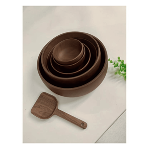 Tazón de Madera Natural para Servir Frutas, Ensaladas y Comida Diaria, Origen Vietnam - Product Image 1
