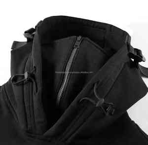 Qualité supérieure 2025 nouveau Design personnalisé hommes masque noir sweats à capuche pour hommes faire votre propre demande du client Logo et Design - Product Image 2