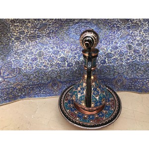 Pichet turc incrusté à la main avec assiette, décor de cuisine fait à la main, aiguière sculptée, décor unique en cuivre, pichet sculpté décoratif - Product Image 5