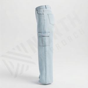 OEM High Quality Wholesale Custom Denim Cotton Mini <b>Skirt</b> Womens Waist <b>Ladies</b> Jeans Button Fashion Streetwear Casual Bottoms - Product Image 3