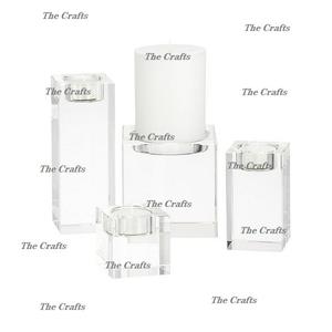 <b>Set</b> Of Four <b>Candle</b> Holder Customized Size And Shape <b>Candle</b> Holder In Acrylic <b>Candle</b> Holder For Wedding Decor - Product Image 4