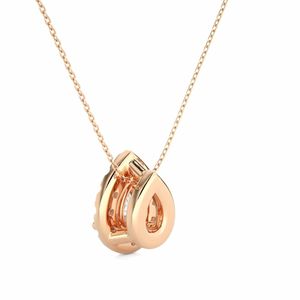 Pendentif en diamant halo de forme poire et ronde pour femmes - Product Image 6