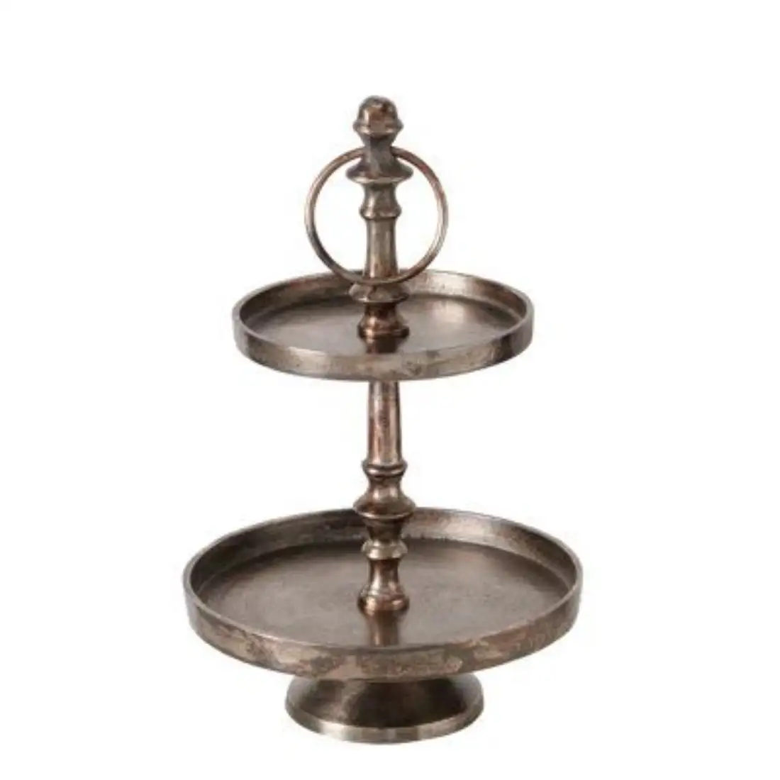 Aluminium Cake Stand Two Tiers Tall Height Best Selling Metal Cake Stand For Partyware Birthday Celebration Use Cupcakes Stand