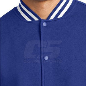 Blouson universitaire décontracté pour homme, col montant, logo frontal, boutons personnalisés, 100 % coton, prix de gros - Product Image 6