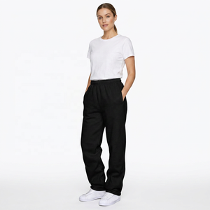 Pantalon de survêtement pour homme en polyester noir, séchage rapide, respirant, écologique, imperméable, taille élastique, coupe décontractée, poches latérales, automne - Product Image 6