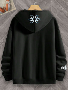 Pull à capuche imprimé personnalisé pour hommes style fermeture éclair respirant anti-rides séchage rapide coton polaire/polyester confortable - Product Image 6