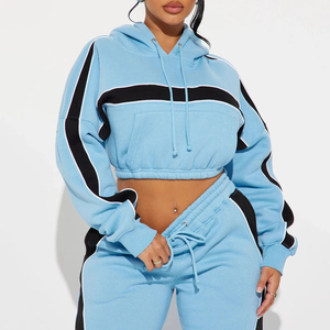 Survêtement en molleton léger pour femme, 100% coton respirant, fermeture éclair intégrale, taille plus, style streetwear ample, chaud pour l'hiver - Product Image 4
