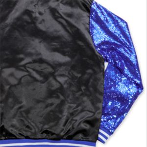Veste à paillettes ZPB-Noir | Veste Zeta Phi Beta 100% polyester avec logo d'équipe brodé sur le devant | Vêtements grecs élégants - Product Image 6