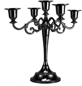 Antique Black <b>Brass</b> Metal Candle Holder Powder Coating Elegant Iron <b>Candlestick</b> Stand Wedding Christmas Home Decor Living Room - Product Image 2
