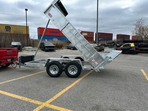 Off-Road Hydraulic Dump <b>Trailer</b> Heavy Duty Aluminum D <b>Trailer</b> with System for <b>Farm</b> and Construction Use - Product Image 4