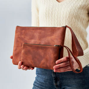 Wholesale Durable Genuine Leather Custom Logo <b>Travel</b> Makeup <b>Bag</b> Pouch Organizer <b>Cosmetic</b> <b>Bags</b> LCB-0018 - Product Image 6