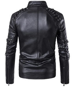 เสื้อแจ็กเก็ตมอเตอร์ไซค์สำหรับผู้ชาย, สินค้ามาใหม่เสื้อแจ็กเก็ตขี่มอเตอร์ไซค์สไตล์ไฮสตรีทหนังวัวคุณภาพสูงไซส์พิเศษสินค้ามาใหม่2022 - Product Image 3