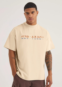 Camiseta de gran tamaño con logotipo personalizado de media manga para hombre, Camiseta estampada de gran tamaño para hombre de verdadero villano, ropa de calle de tela, estilo Regular Fit - Product Image 2